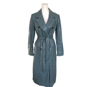 7 for all mankind. Elegant Blue Double-Breasted Women's Coat size L.